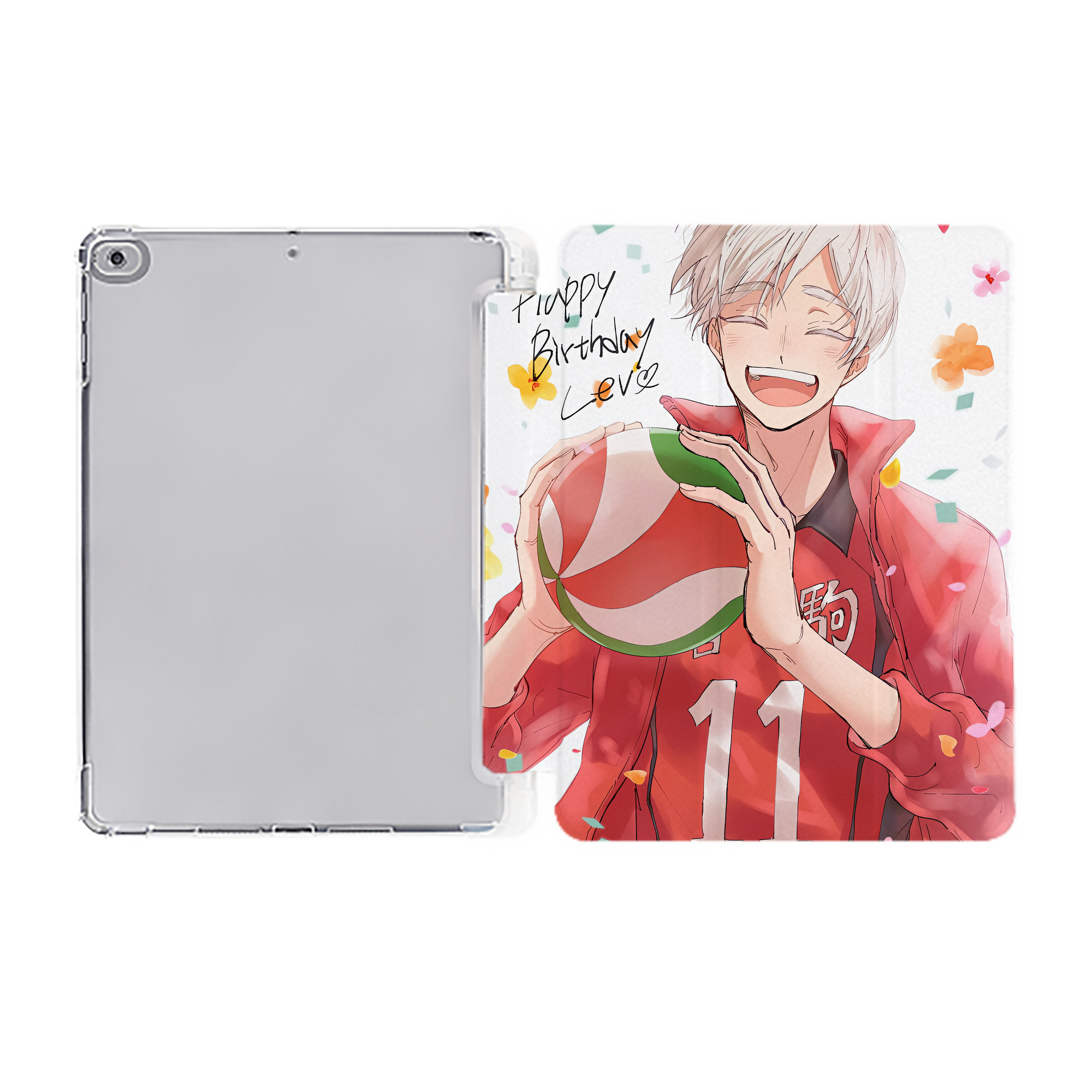 （画像用） ハイキュー!! Haikyu!! IPad ケース ペン収納付き 三つ折りスタンド PUレザー×シリコン 対応機種9.5/10.5/10.9インチ